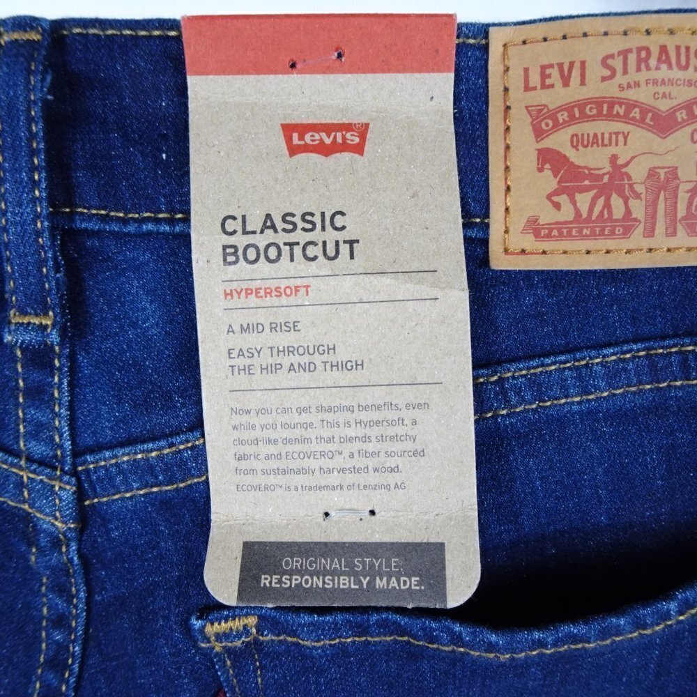 Levi's Classic Bootcut Jeans Women's Size 6 Blue Denim Stretch 28x32 - Picture 6 of 10